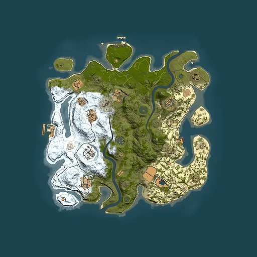 Rust map seed 1894845254, 3500x3500m top-down preview