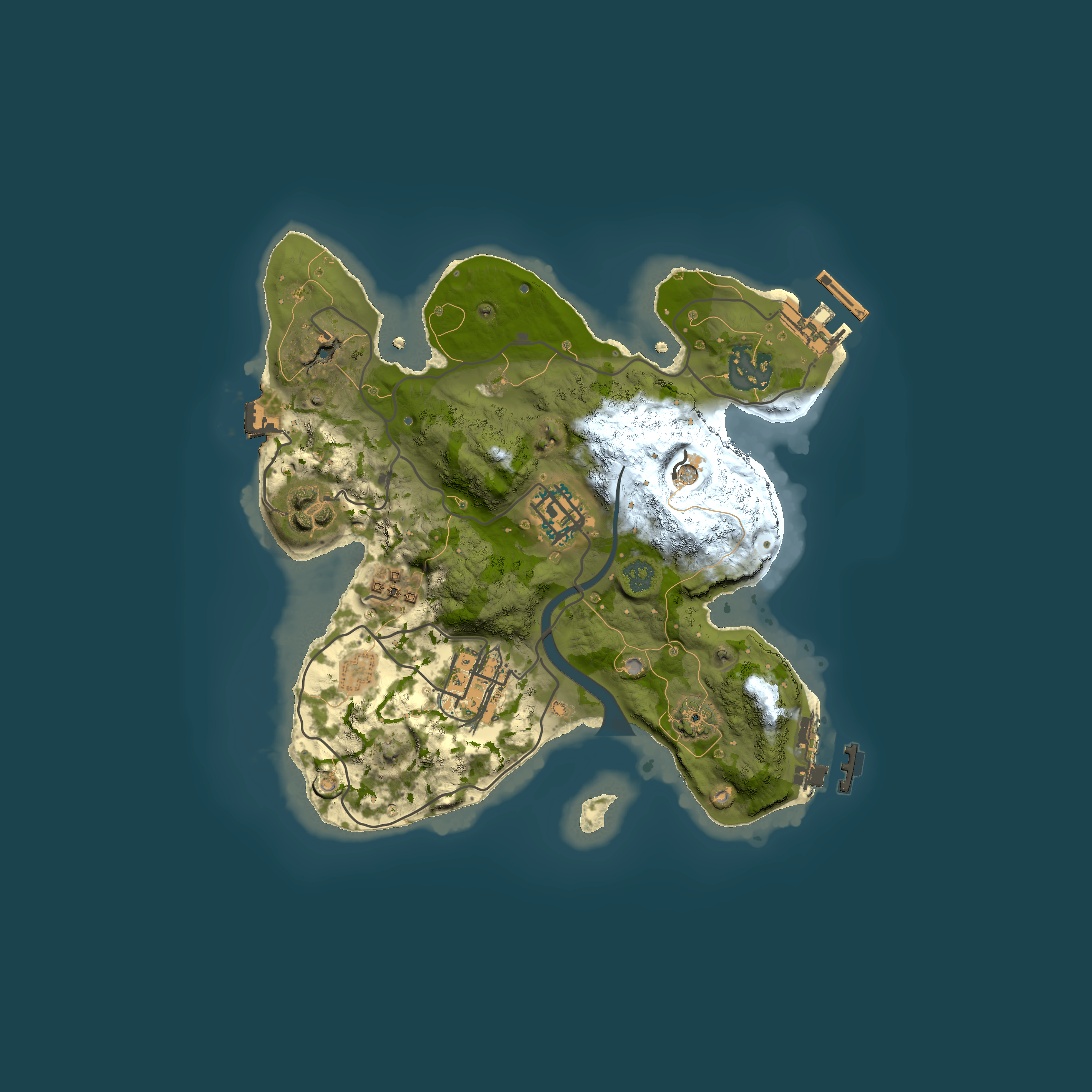 Full top-down render of Rust map seed 1679333651, 2500x2500m