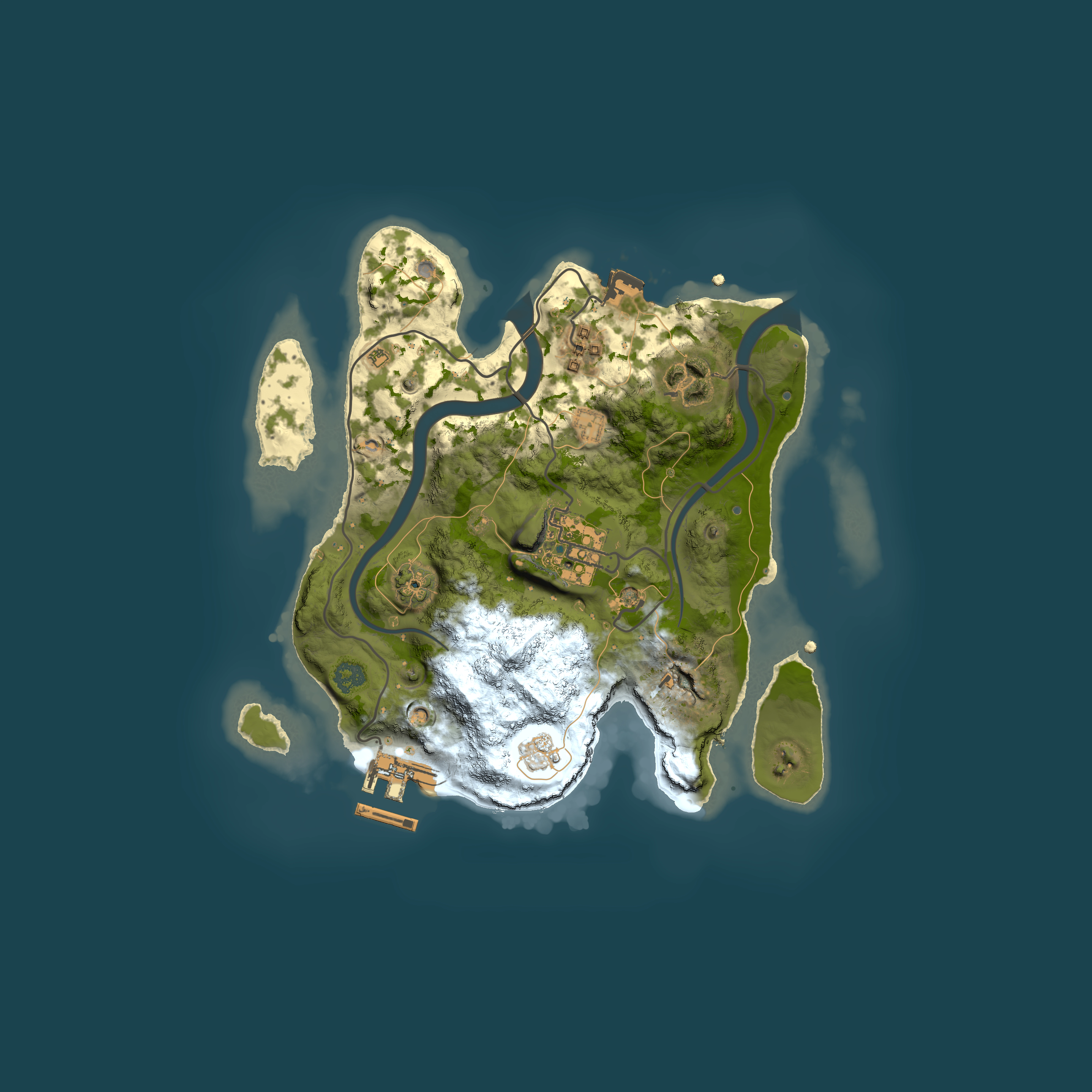 Full top-down render of Rust map seed 523794232, 2500x2500m
