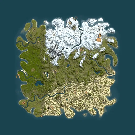 Rust map seed 375930482, 6000x6000m top-down preview