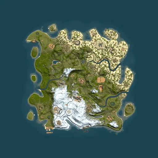 Rust map seed 1074117647, 4000x4000m top-down preview