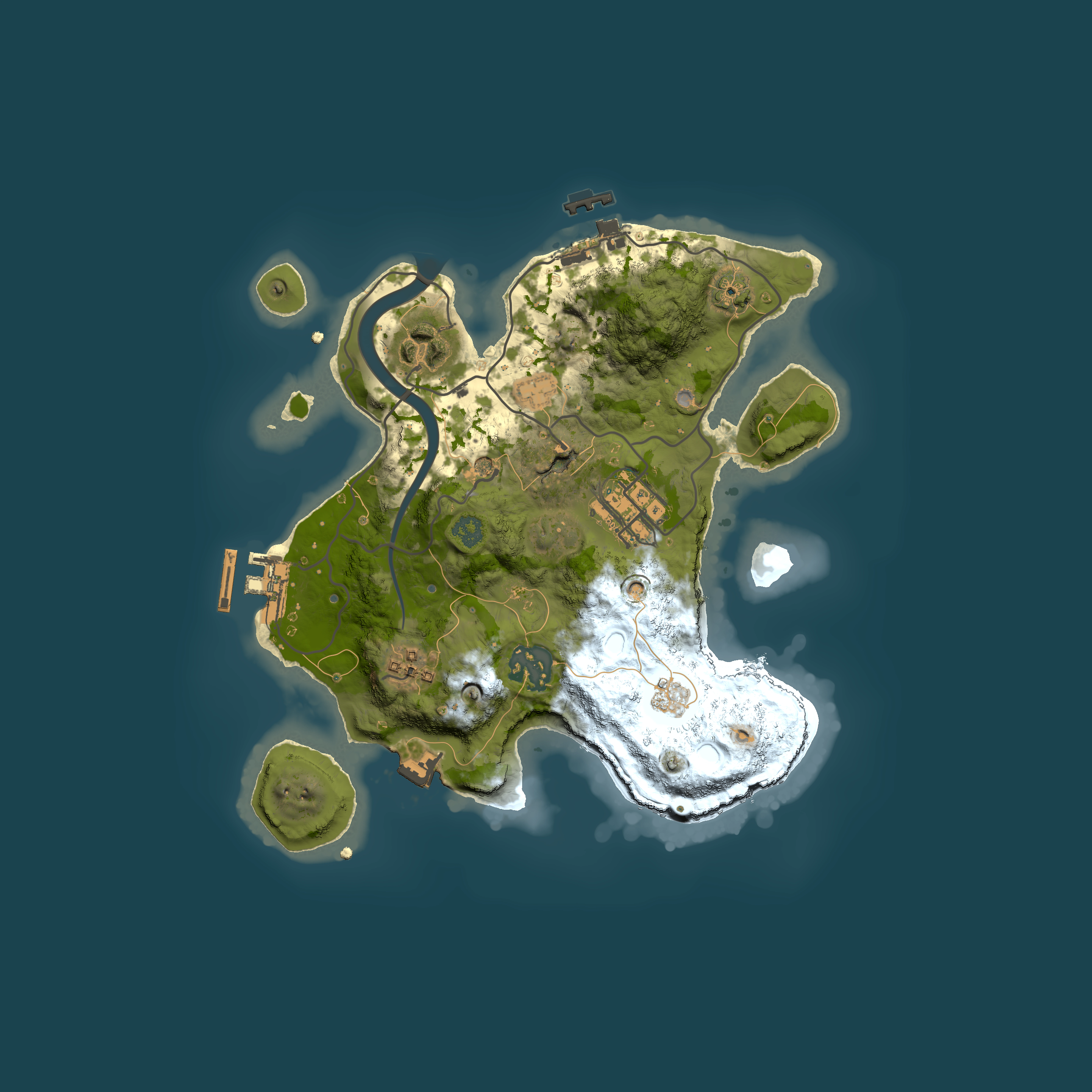 Full top-down render of Rust map seed 623940304, 2500x2500m