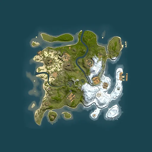 Rust map seed 925986455, 3000x3000m top-down preview