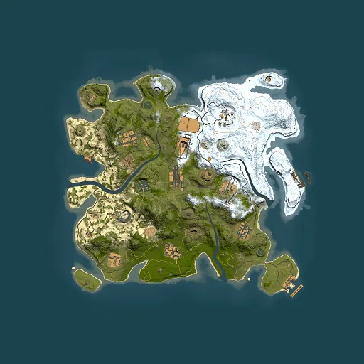 Rust map seed 2074829445, 3500x3500m top-down preview
