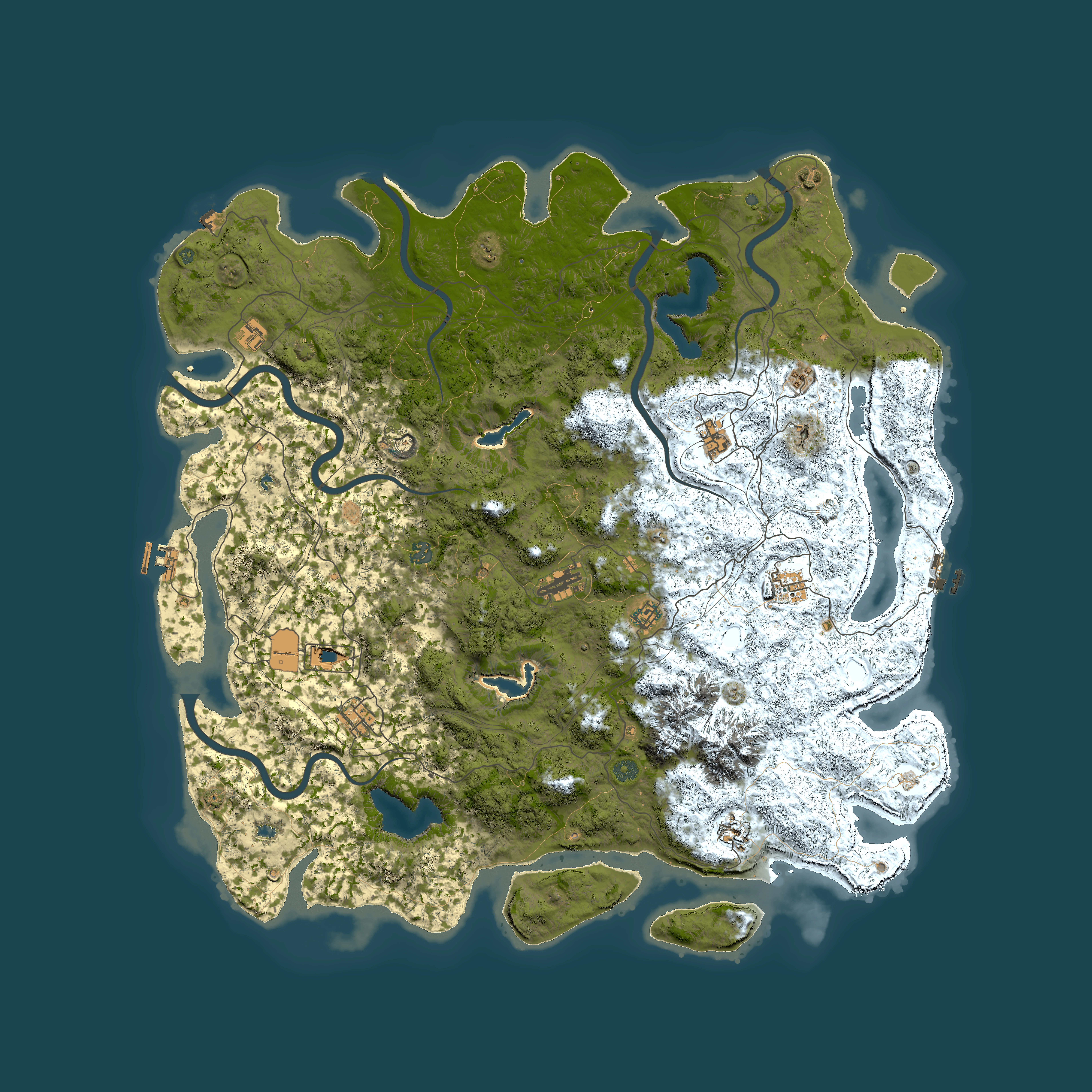Full top-down render of Rust map seed 48136141, 5500x5500m
