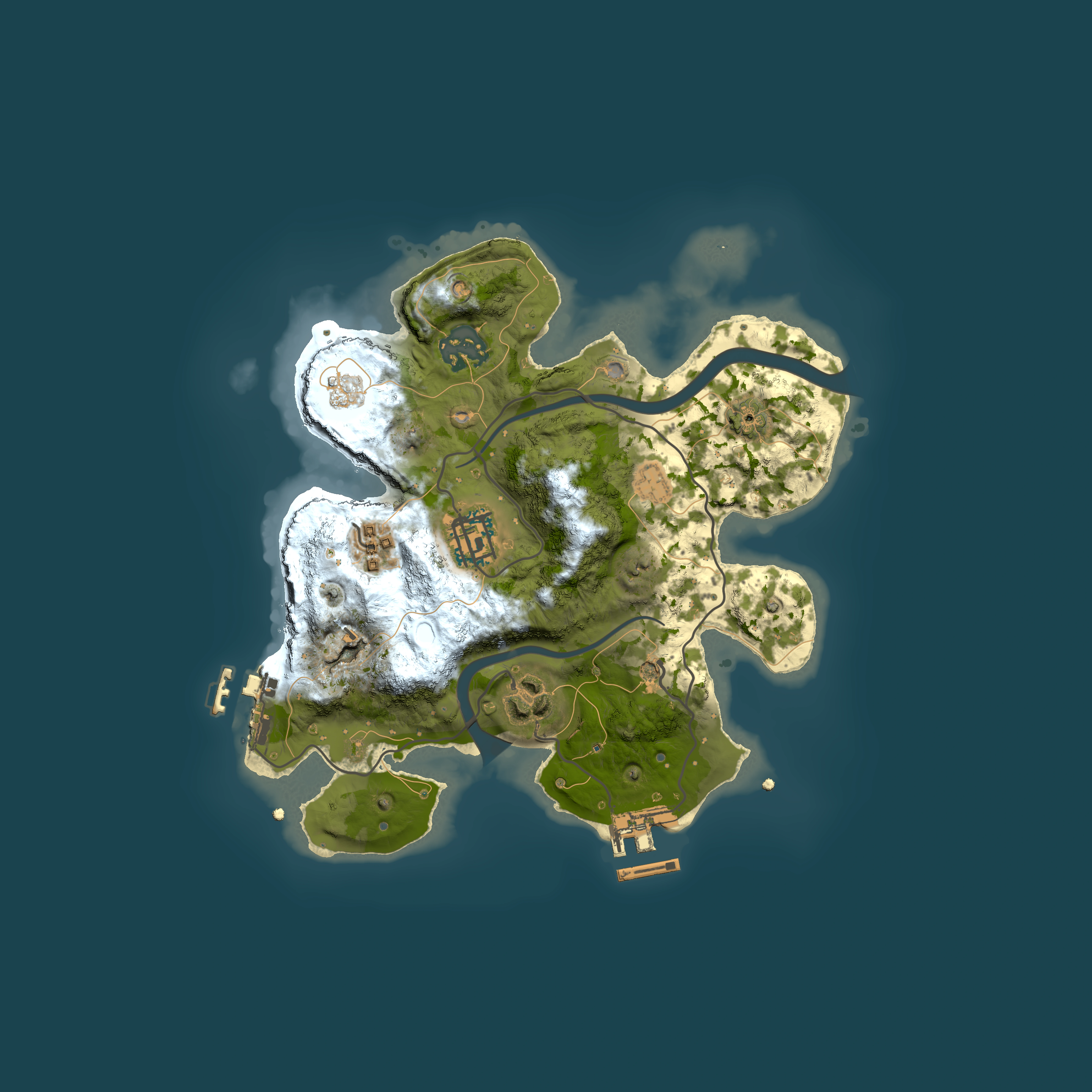 Full top-down render of Rust map seed 1911748922, 2500x2500m