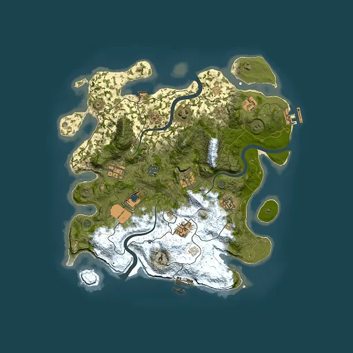 Rust map seed 583901701, 3500x3500m top-down preview