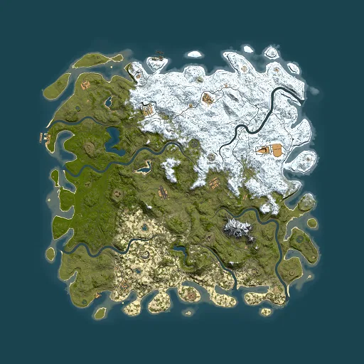 Rust map seed 805332086, 6000x6000m top-down preview