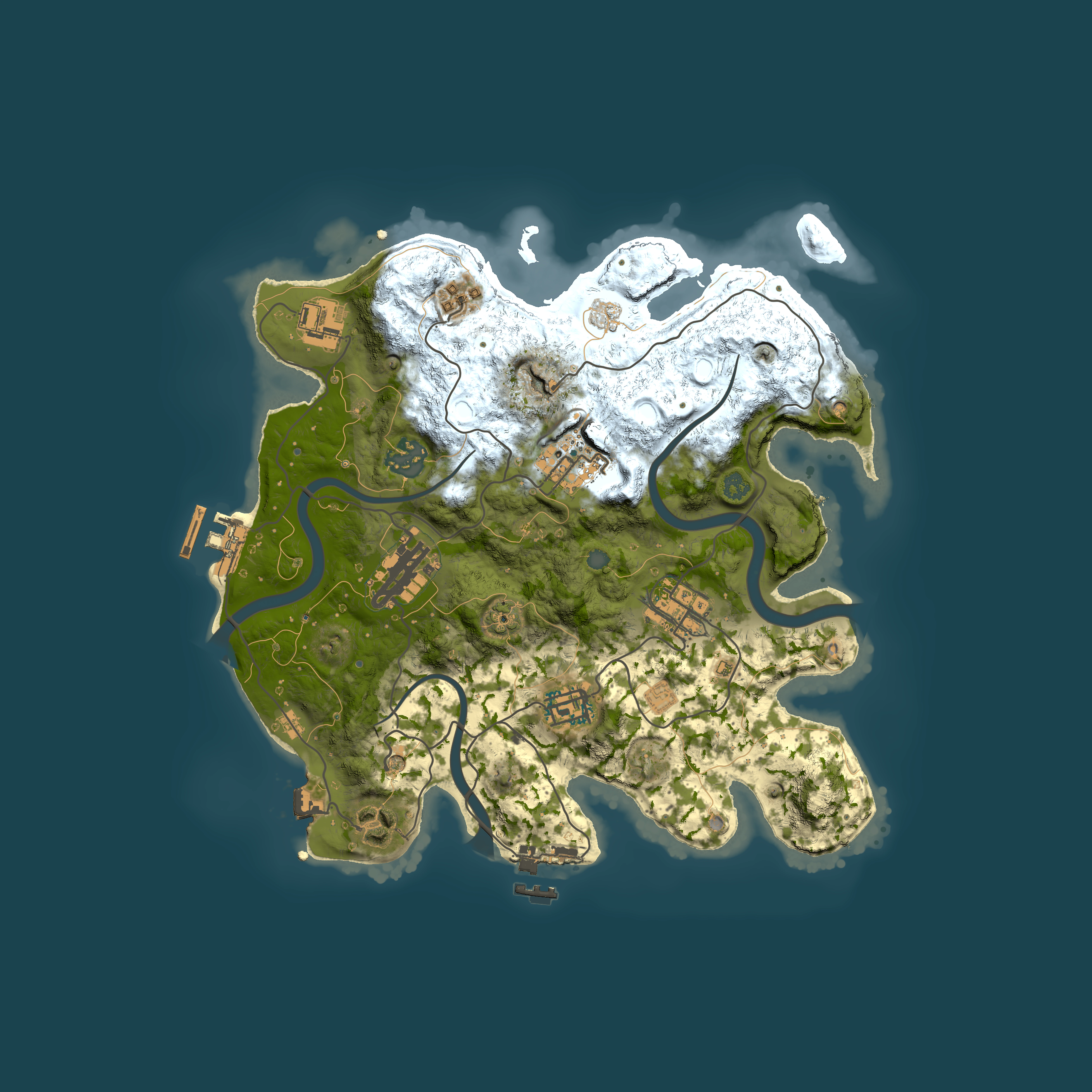 Full top-down render of Rust map seed 655227572, 3000x3000m
