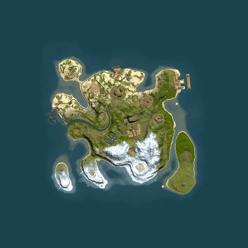 Rust map seed 1296991167, 2500x2500m top-down preview