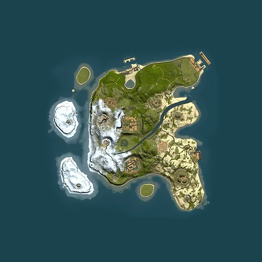 Rust map seed 2122427726, 2500x2500m top-down preview