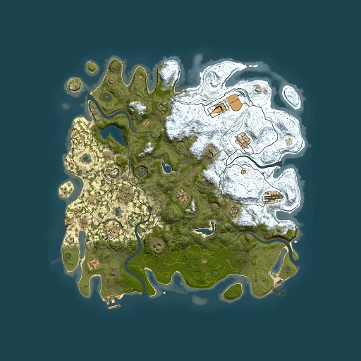 Rust map seed 2060687041, 4500x4500m top-down preview