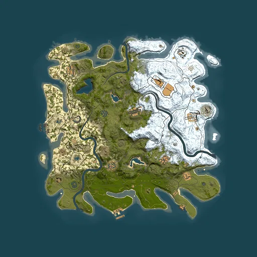 Rust map seed 1296879234, 4500x4500m top-down preview