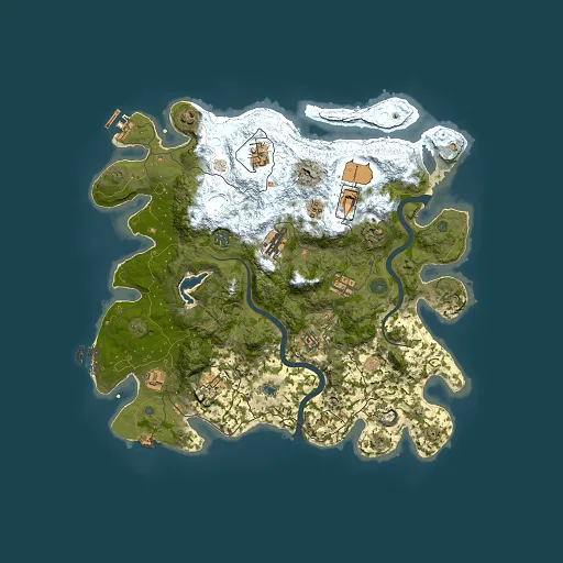 Rust map seed 552494542, 4000x4000m top-down preview