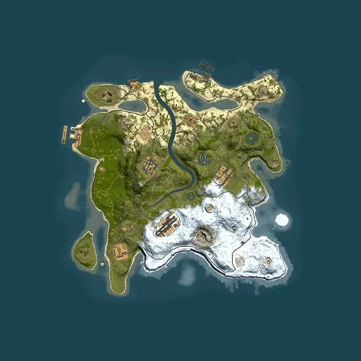 Rust map seed 620254477, 3000x3000m top-down preview