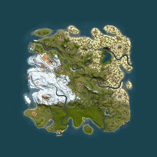 Rust map seed 1697977410, 4500x4500m top-down preview