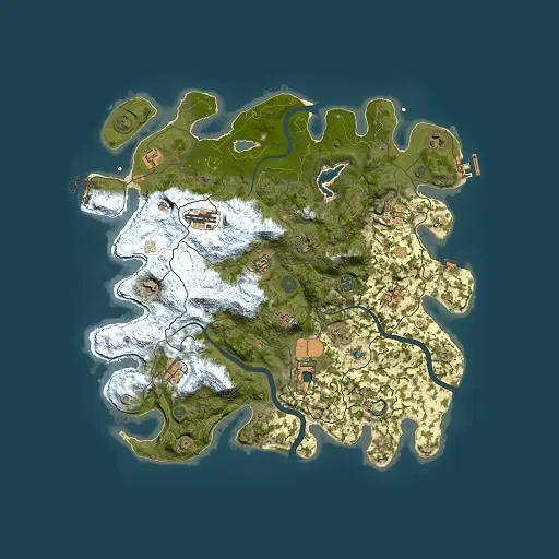 Rust map seed 623801236, 4000x4000m top-down preview