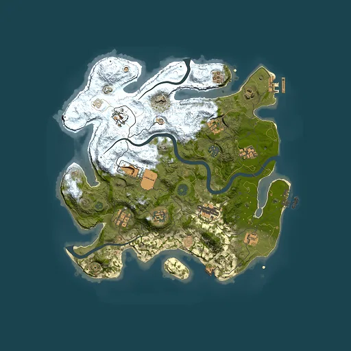Rust map seed 1167918409, 3500x3500m top-down preview