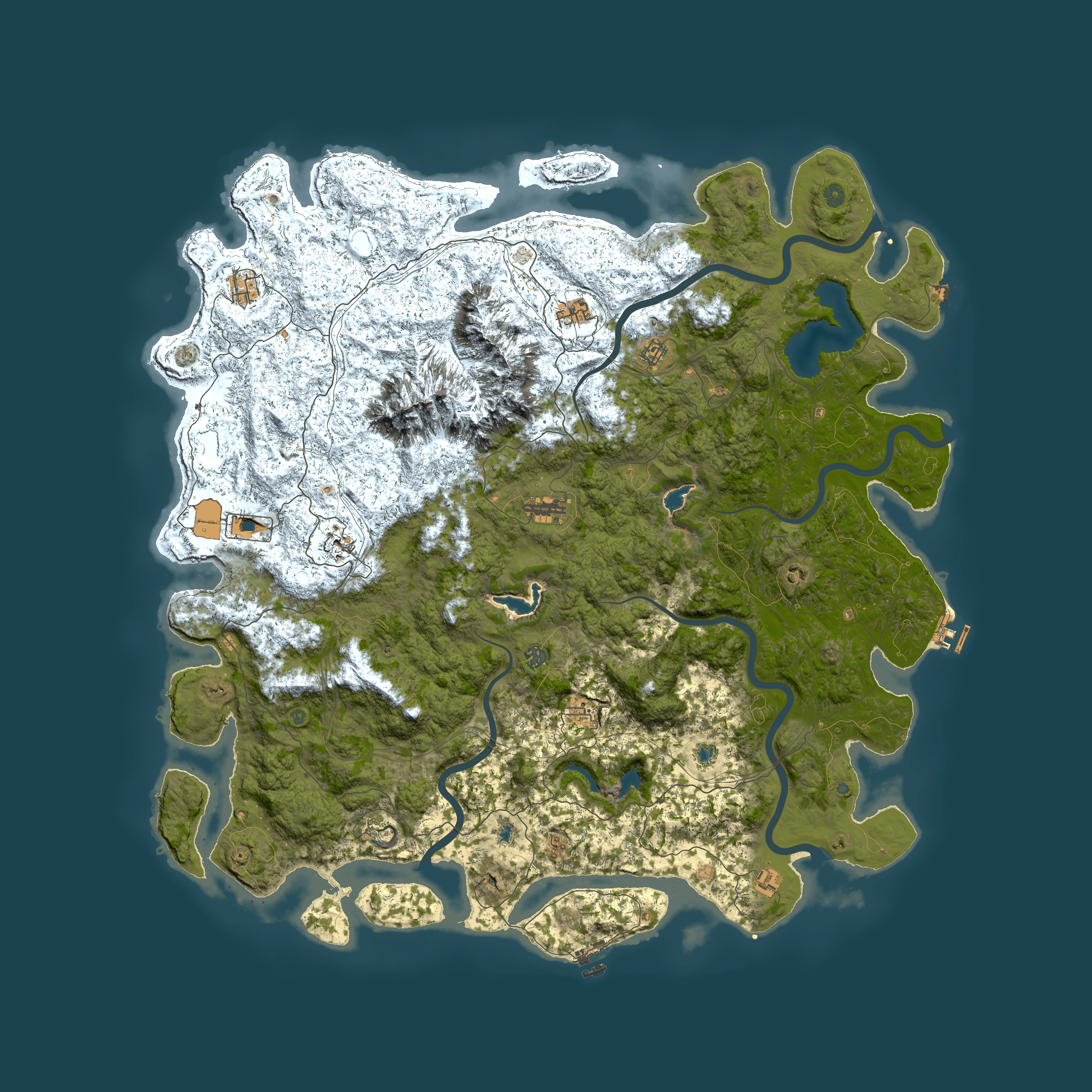 Full top-down render of Rust map seed 963246245, 6000x6000m