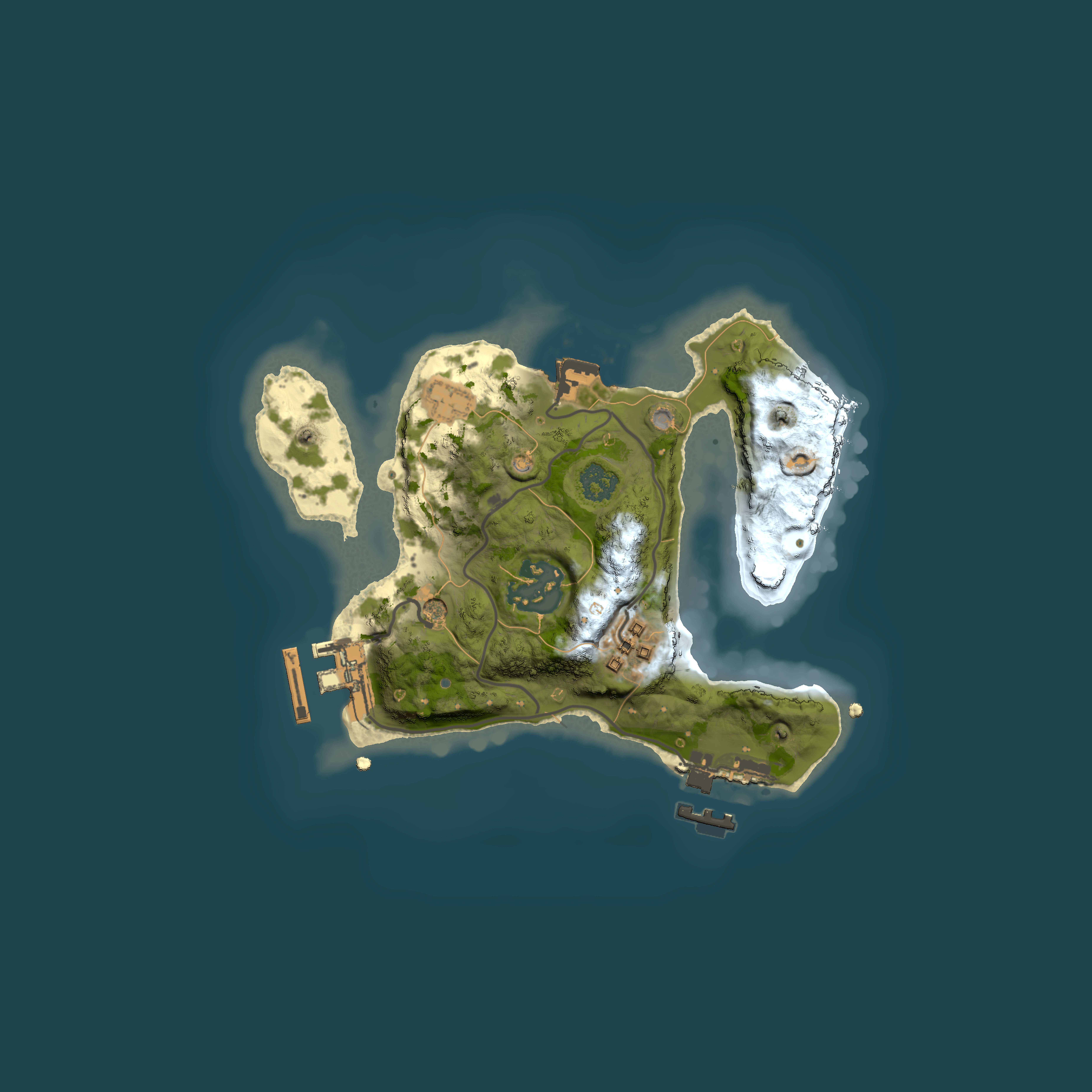 Full top-down render of Rust map seed 1060583849, 2000x2000m