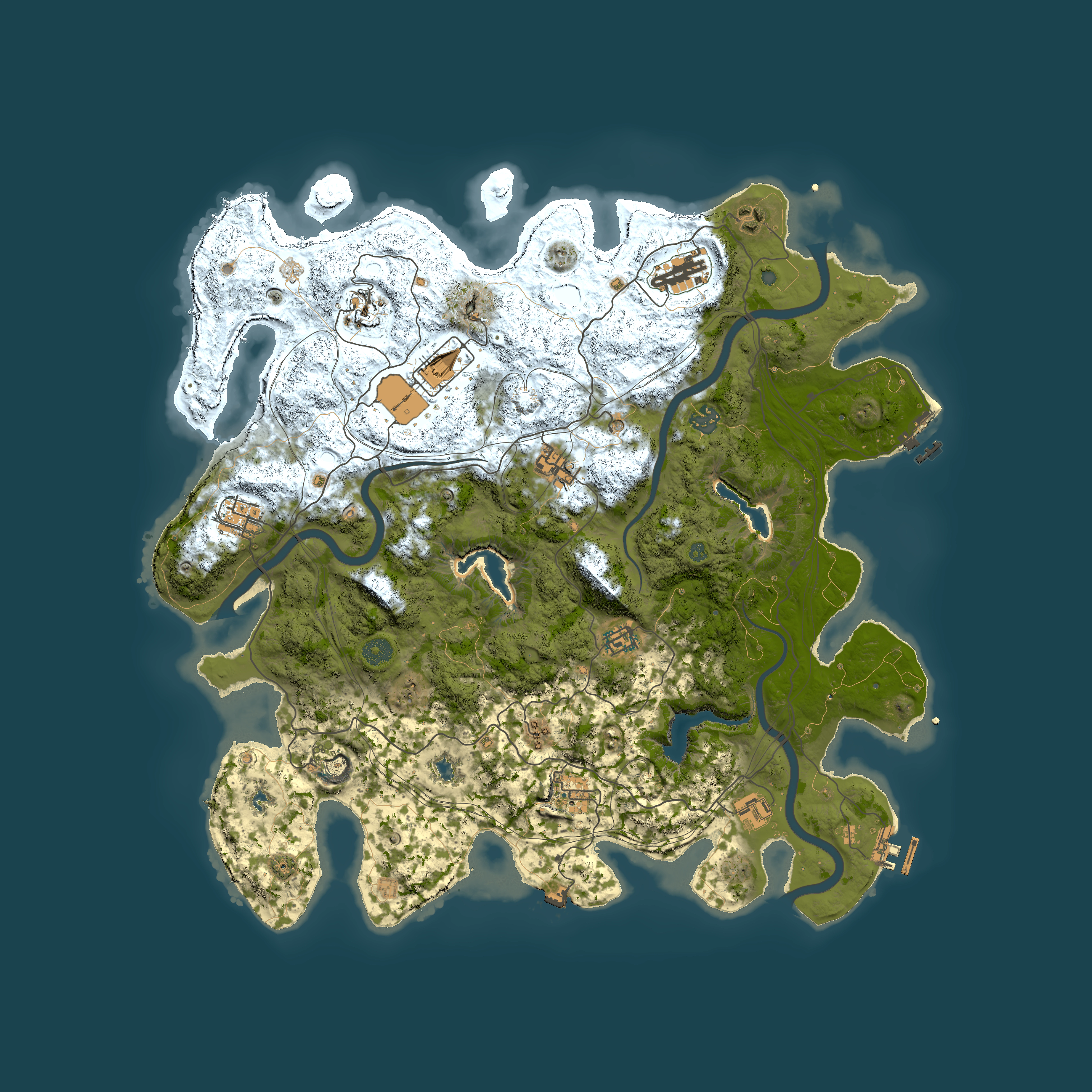 Full top-down render of Rust map seed 849994789, 4500x4500m