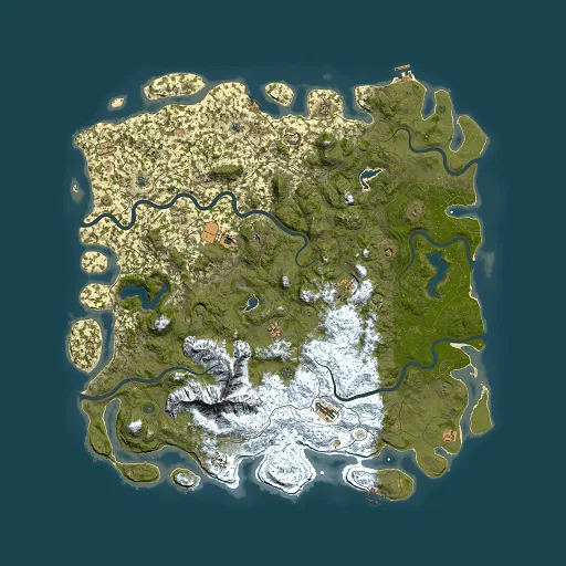 Rust map seed 1274355977, 6000x6000m top-down preview