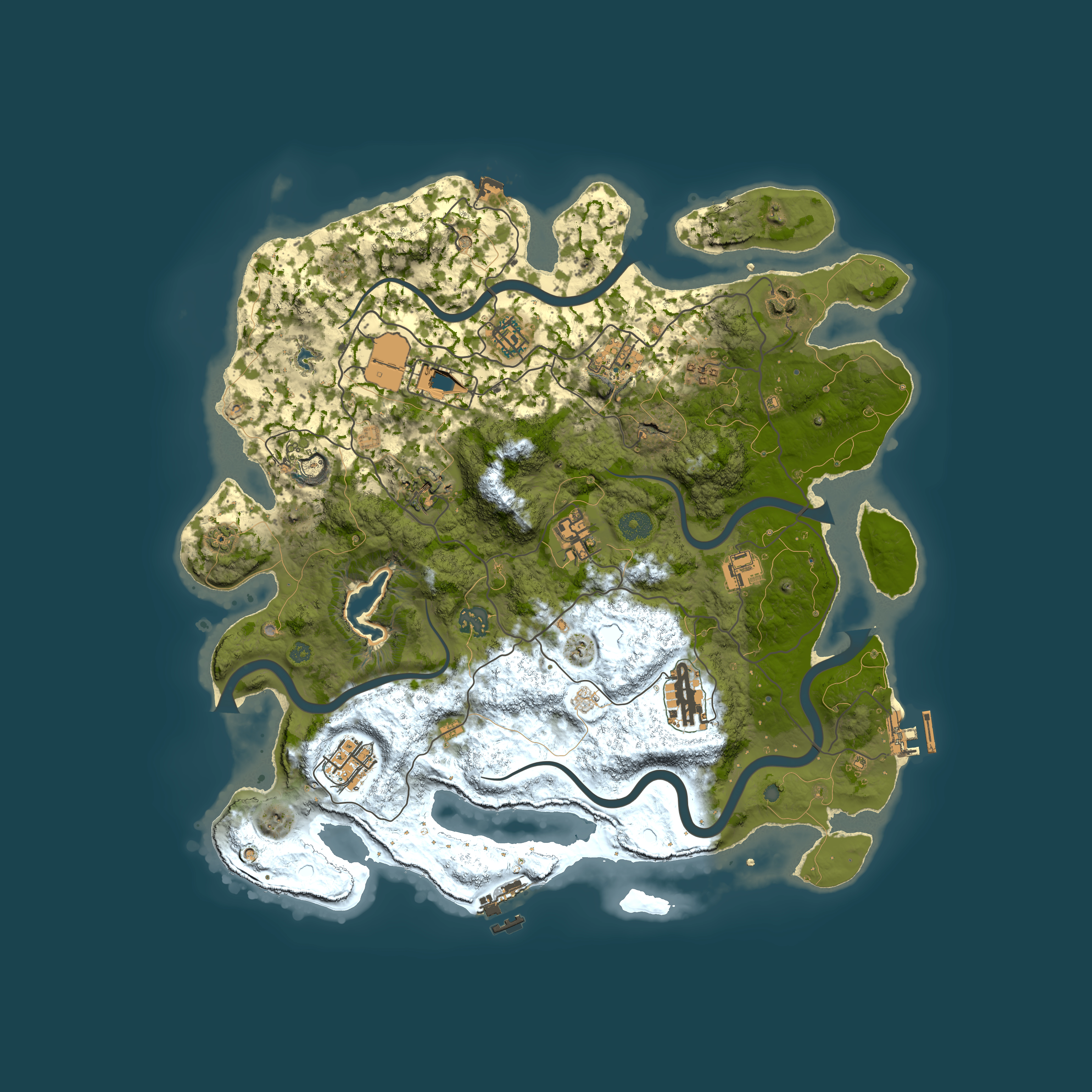 Full top-down render of Rust map seed 1103972609, 4000x4000m