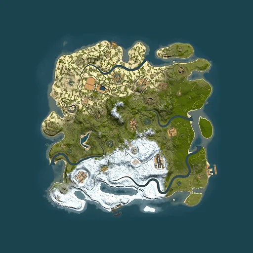 Rust map seed 1103972609, 4000x4000m top-down preview