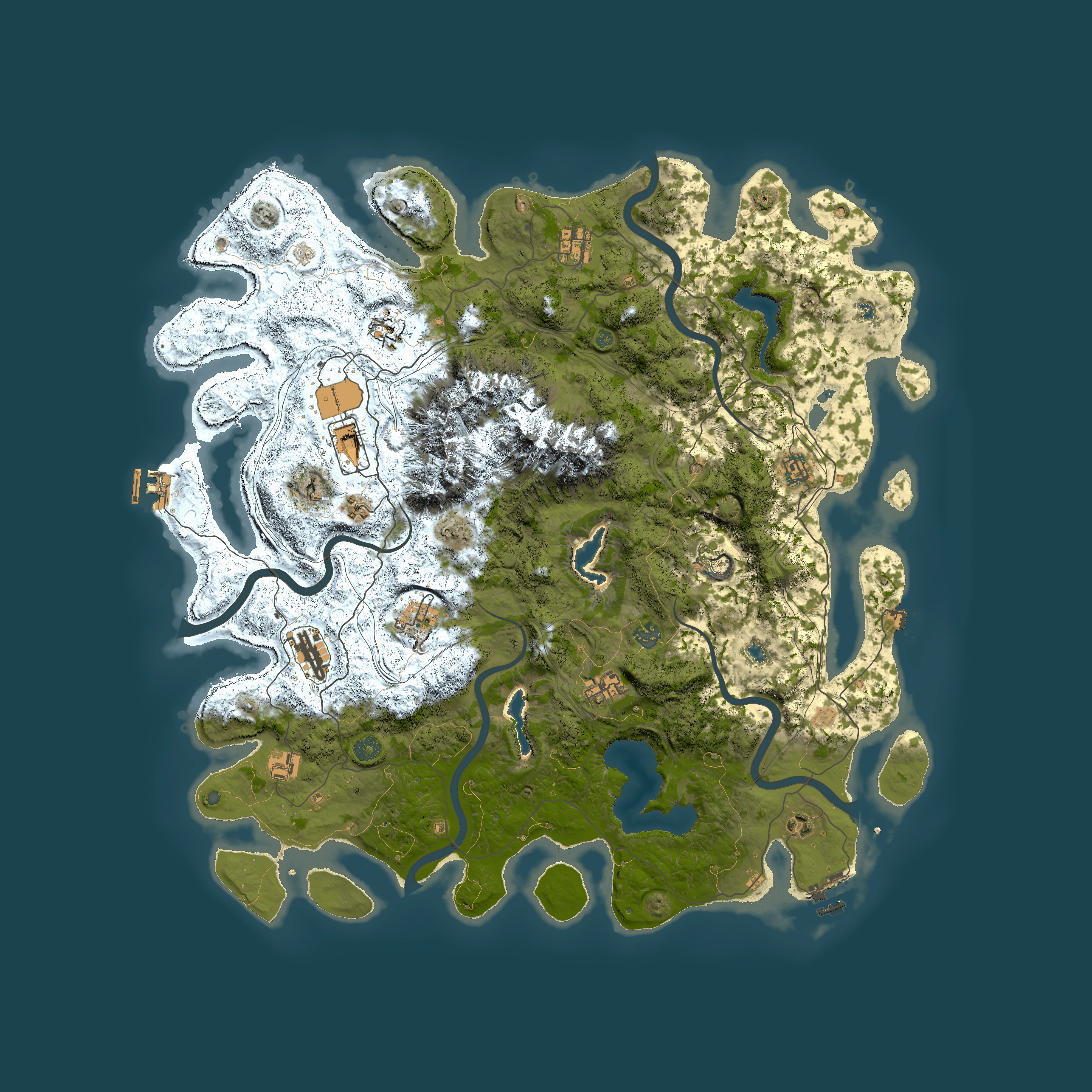 Full top-down render of Rust map seed 1210903703, 5000x5000m