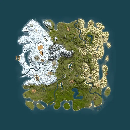 Rust map seed 1210903703, 5000x5000m top-down preview