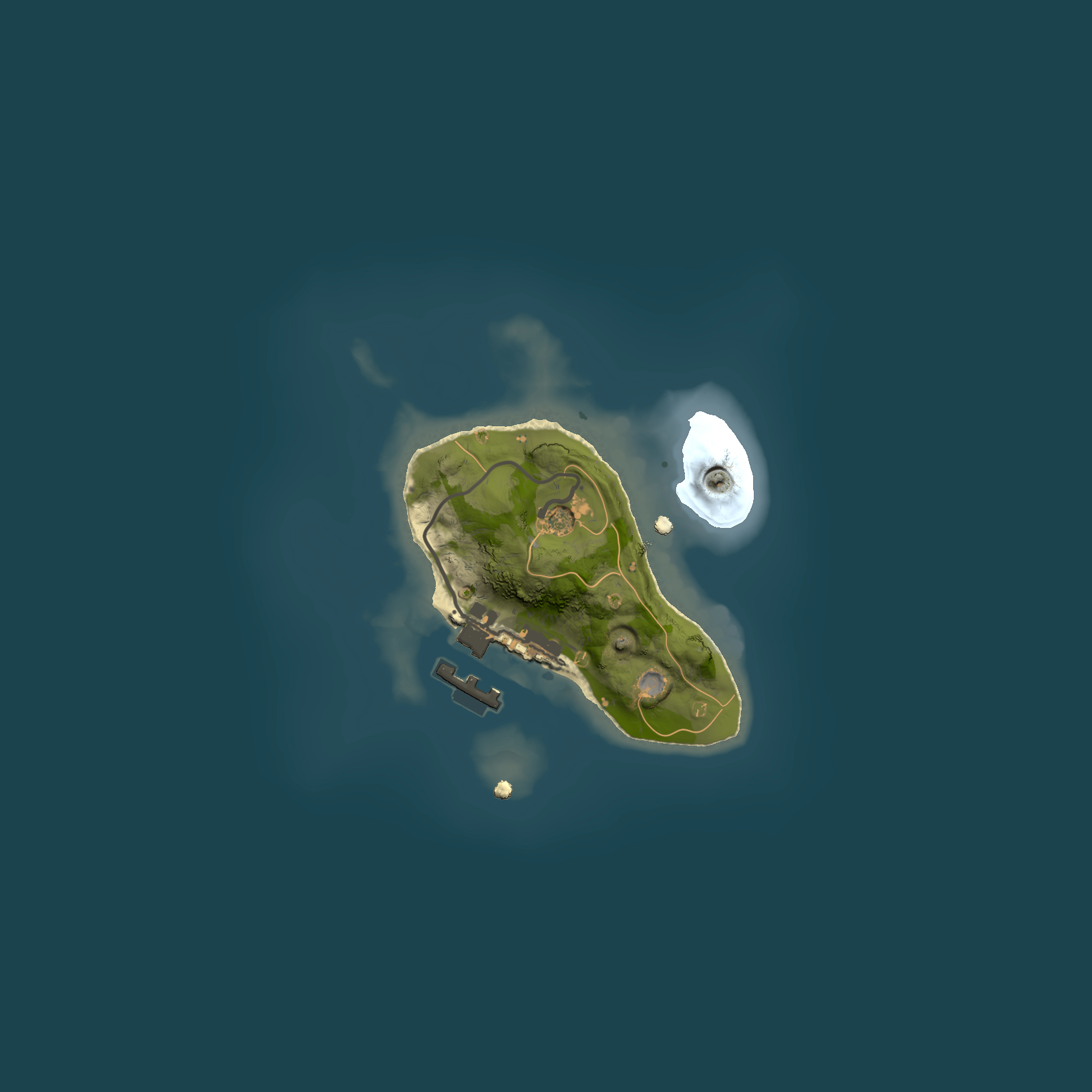 Full top-down render of Rust map seed 468520458, 1500x1500m