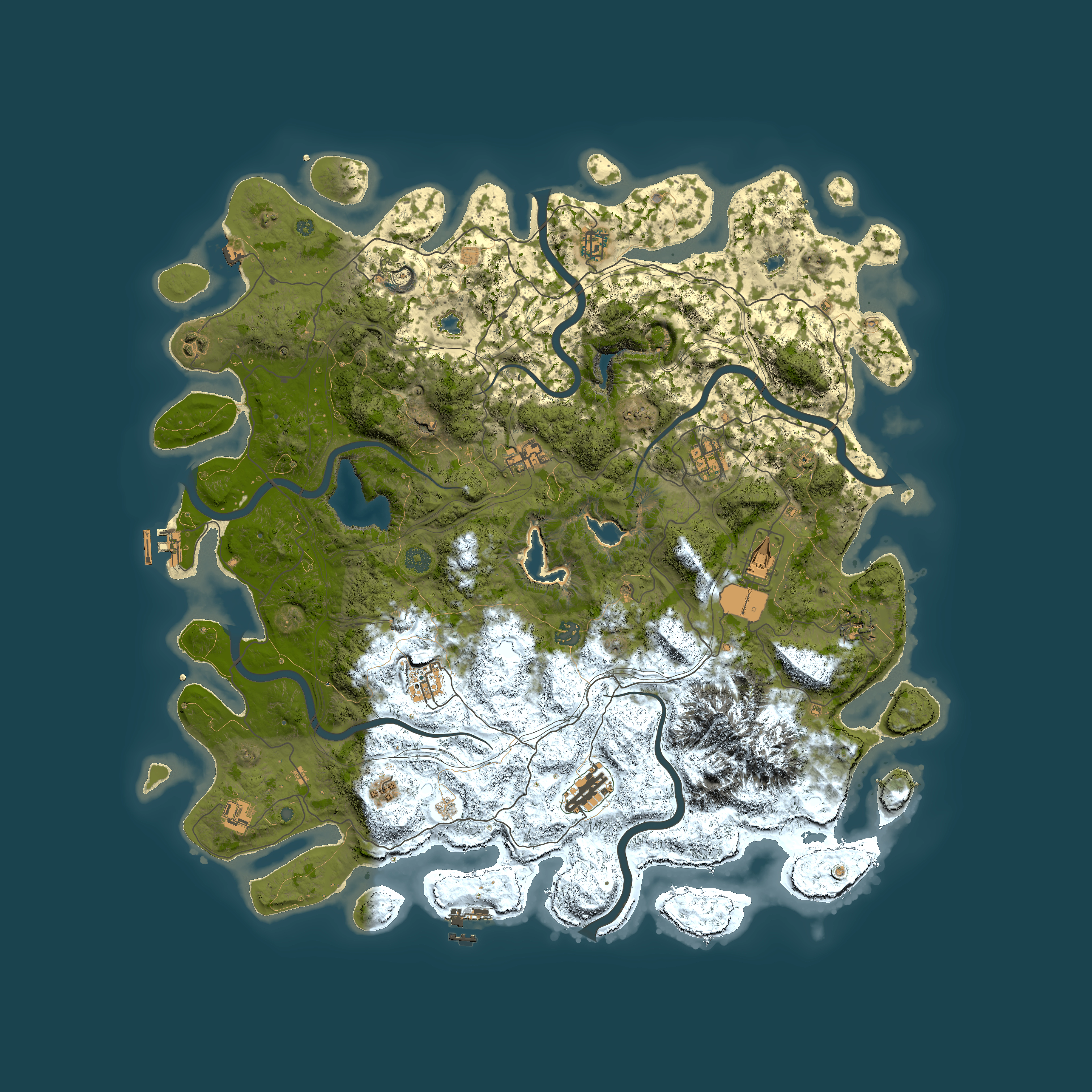 Full top-down render of Rust map seed 693398603, 5000x5000m