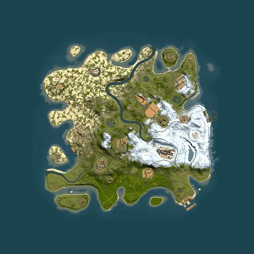 Rust map seed 2012852680, 3500x3500m top-down preview