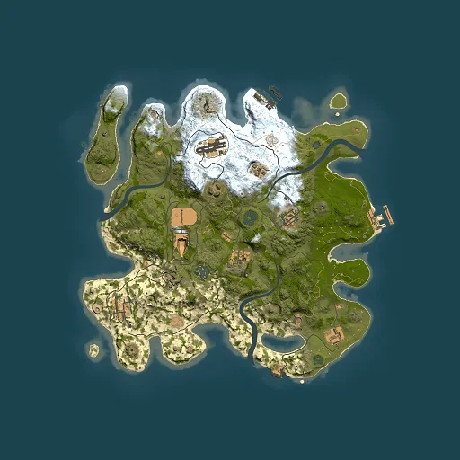 Rust map seed 2086390483, 3500x3500m top-down preview