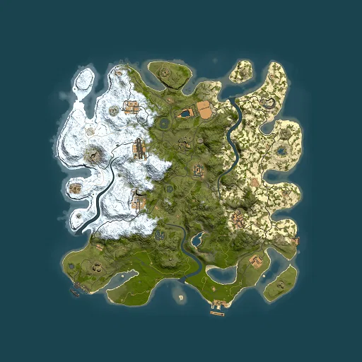 Rust map seed 1445296949, 4000x4000m top-down preview