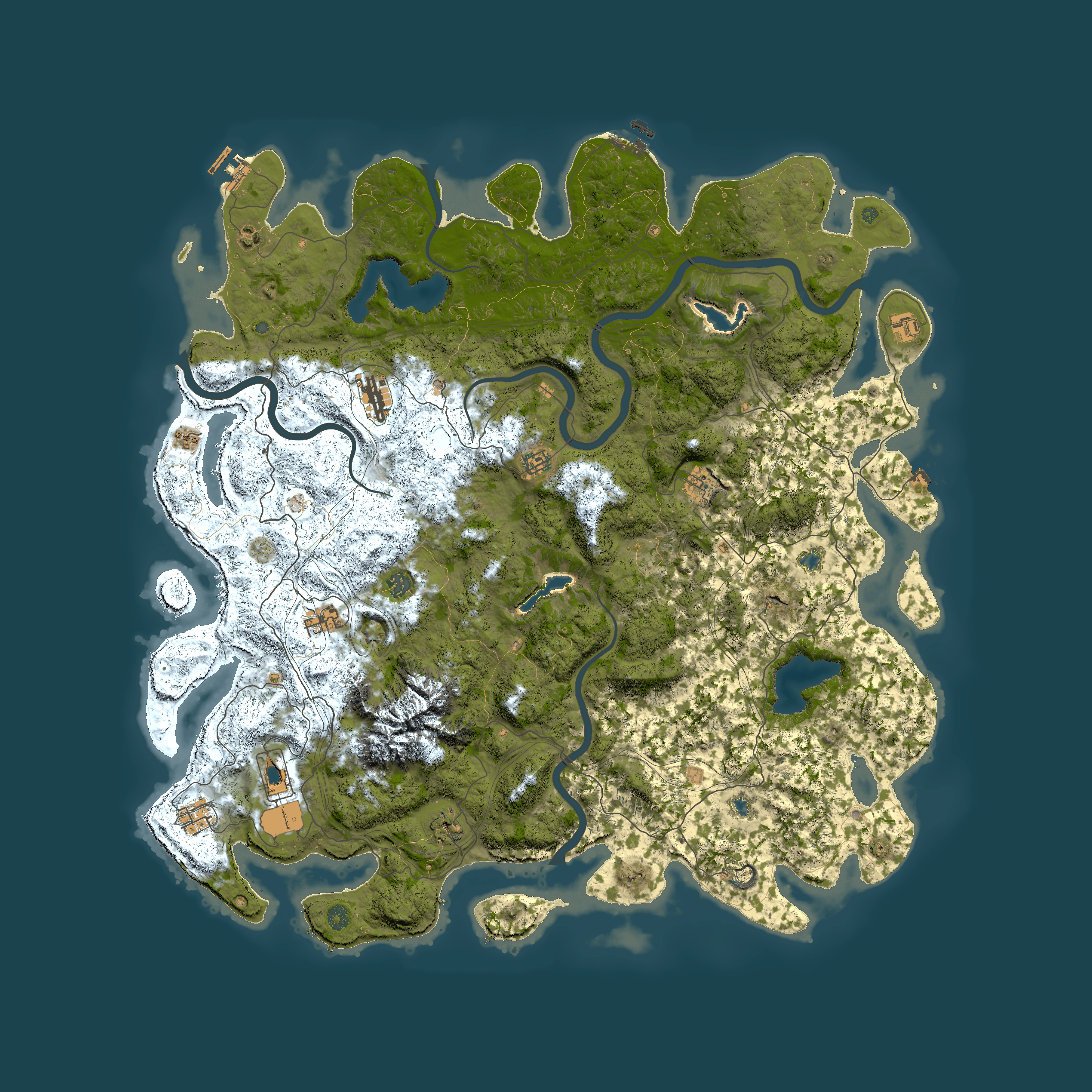 Full top-down render of Rust map seed 538963909, 5500x5500m