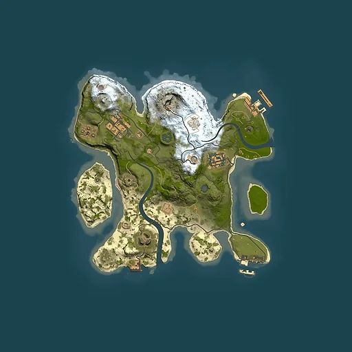 Rust map seed 1687637201, 2500x2500m top-down preview