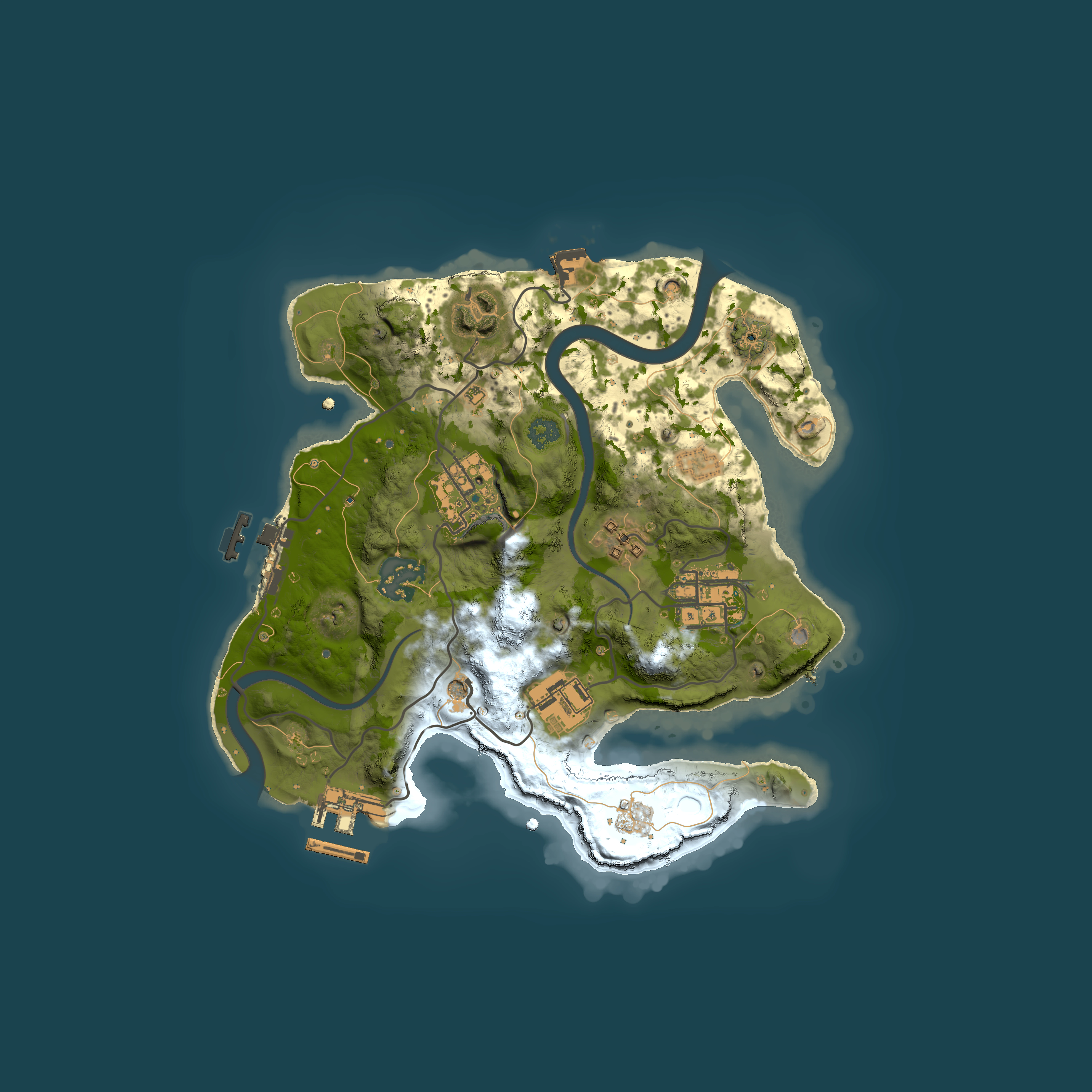 Full top-down render of Rust map seed 413522831, 2500x2500m