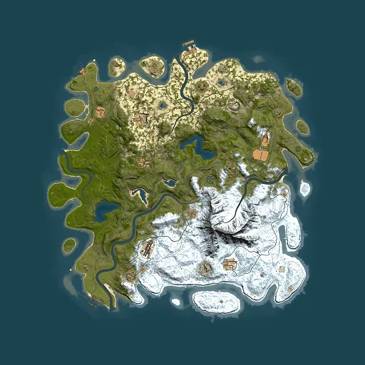 Rust map seed 2071052304, 5000x5000m top-down preview