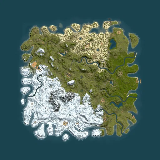 Rust map seed 2022984875, 6000x6000m top-down preview