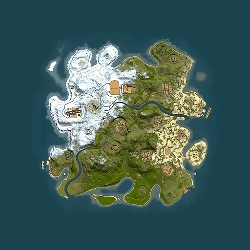 Rust map seed 1285115639, 3500x3500m top-down preview