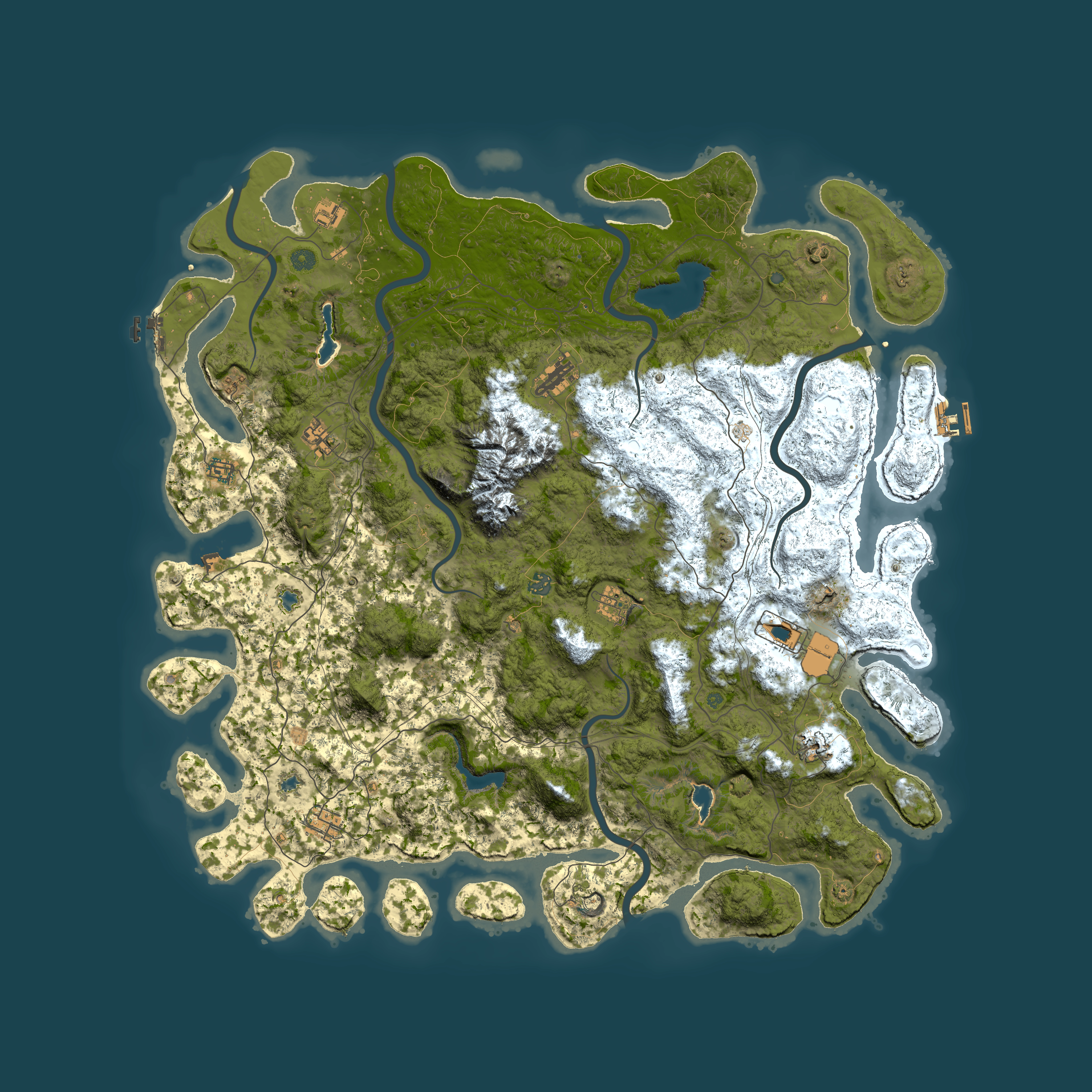 Full top-down render of Rust map seed 498851139, 5500x5500m