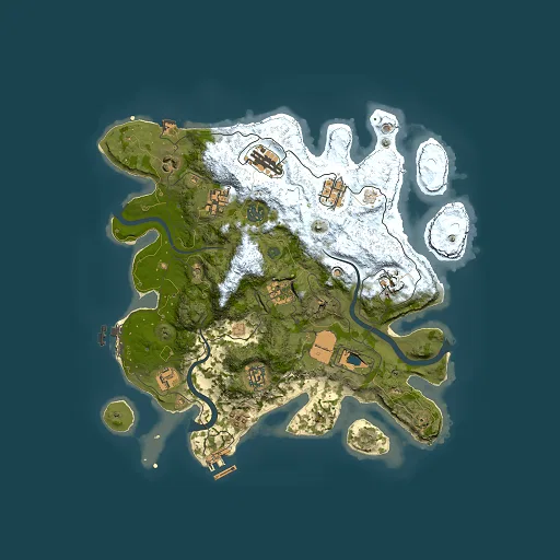 Rust map seed 358582611, 3500x3500m top-down preview