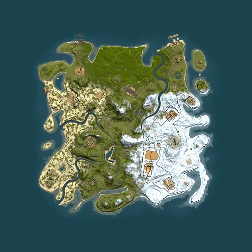 Rust map seed 231410100, 4000x4000m top-down preview