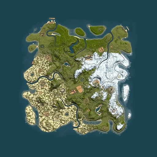 Rust map seed 1240225984, 4500x4500m top-down preview