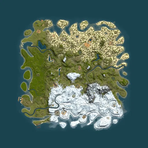 Rust map seed 609916889, 5500x5500m top-down preview