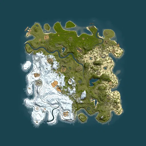 Rust map seed 1646705059, 4500x4500m top-down preview