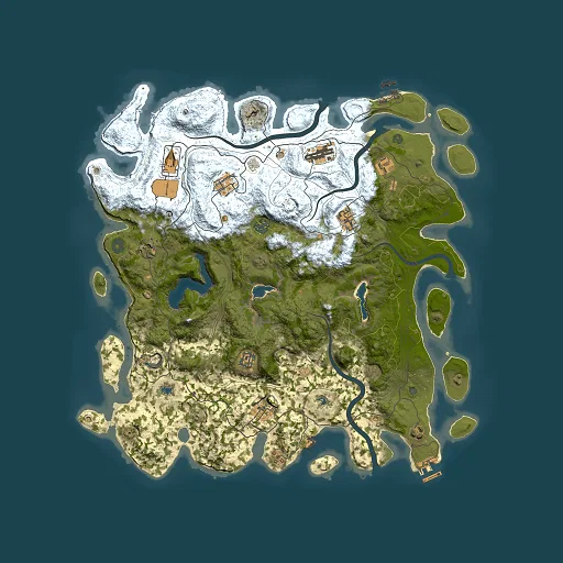 Rust map seed 157241676, 4500x4500m top-down preview