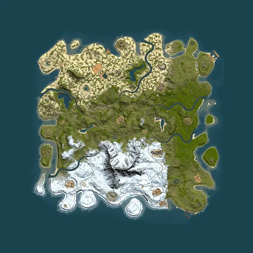 Rust map seed 49658806, 5000x5000m top-down preview