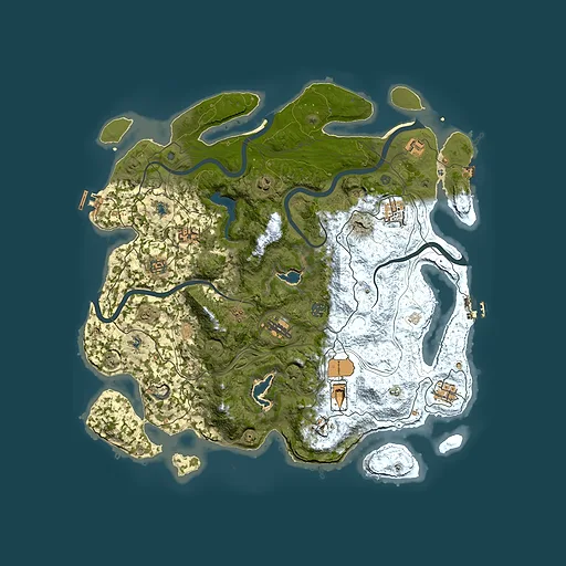 Rust map seed 260066033, 4500x4500m top-down preview